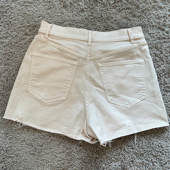 Express Super High Waisted Coated Mom Shorts - Pale Pink - Size 4 - Picture 6 of 6